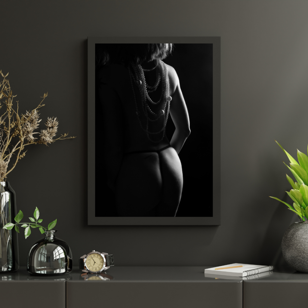 a bodyscape picture on a wall